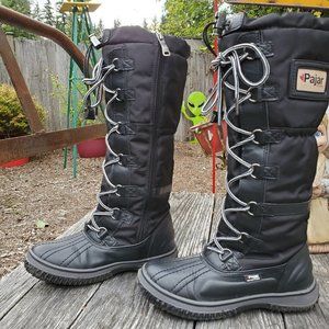 Pajar Canada Waterproof Leather/Faux Wool Snow Boo